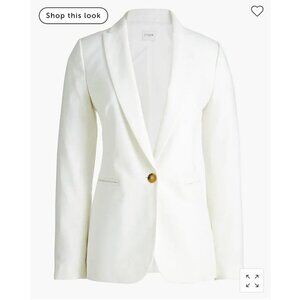 J.Crew Womens $178 Linen Holland Blazer White Size 20 Al222